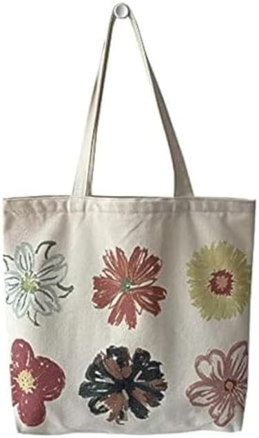 Taoqiao Women canvas Tote Bag for Women Shoulder Bag with zipper Work Beach Travel and Shopping Grocery Bag.