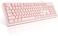 Basaltech Pink Keyboard with 7-Color LED Backlit, 104 Keys Quiet Silent Light Up Keyboard, 19-Key Anti-Ghosting Cheap Gaming Keyboard Mechanical Feeling Waterproof Wired USB for Computer, Mac, Laptop.