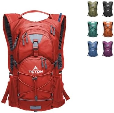 حقائب ظهر الترطيب TETON Sports سعة 18 لترًا و22 لترًا من طراز Oasis - حقيبة ظهر للترطيب مناسبة للمشي لمسافات طويلة والجري وركوب الدراجات وركوب الدراجات الهوائية، مع كيس ماء مرفق - بالإضافة إلى غطاء مط
