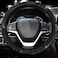 غطاء عجلة القيادة Valleycomfy للنساء 15 1/2 بوصة - 16 بوصة مرصع بالكريستال اللامع لسيارات F150 F250 F350 Ram 4Runner Tacoma Tundra Range Rover (أسود مع ماس أسود).