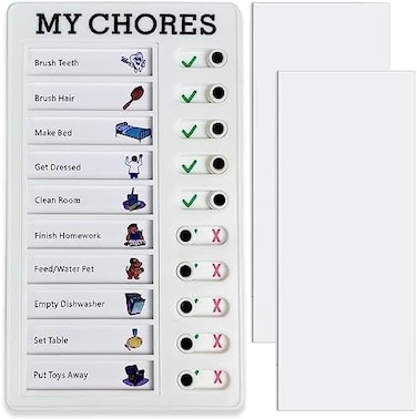 SaFeHoM Chore Chart Memo Checklist Board Daily To Do List Planner Check for Kids Adults Multiple Items and Form Good Habit (My Chores2021 Daily Planning Boards 7. 8*4. 7*0. 2 inch.