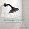 OFFO Shower Arm with Flange, 6 Inches Wall Mount Replacement Angle Shower Head Arm Wall-Mounted For Fixed Shower HeadHandheld Showerhead, Matte Black.