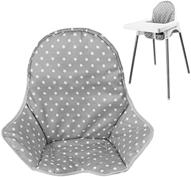 Twoworld High Chair Cushion for IKEA Antilop Highchair, Baby High Chair Seat Cover Liner Mat Pad Cushion for IKEA Antilop High Chair (Fashion Gray.