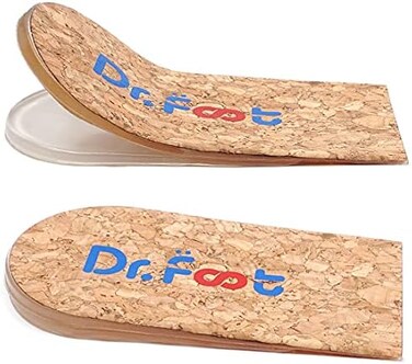 Dr Foot Dr. Foot's Heel Lift for Leg Length Discrepancies, Height Increase Insole for Heel Spurs, Heel Pain, Sports Injuries, and Achilles tendonitis (2 Layers: Small-Women's 4. 5-9. 5Men's 6-8. 5.