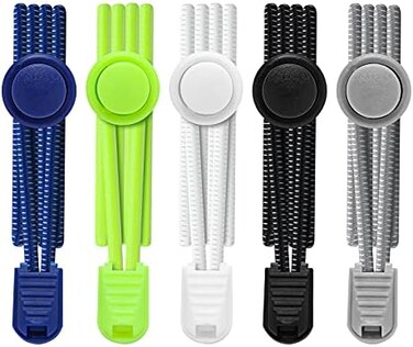 AIXMEET 5 Pairs No Tie Shoe Laces for adults, Elastic Shoe laces,shoe laces tieless, no tie shoe laces for kids.