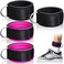 Kasyat 4 Pieces Ankle Wrist Straps Adjustable Padded Ankle Cuffs Soft Cable Machines Straps Exercise Cuff Attachments Ankle Cable Attachments Bands for Gym Arms Legs Exercise Men Women.