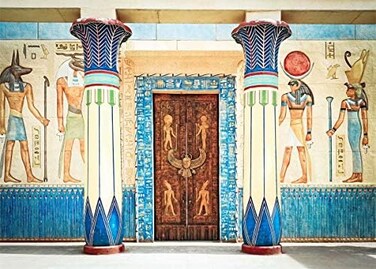 BELECO Format: Unknown Binding 9x6ft Fabric Egyptian Backdrop Ancient Egyptian Writing Pharaoh Hieroglyphics Egypt Photography Backdrop Wall Mural Ancient Egypt Theme Party Decorations Portrait Ph