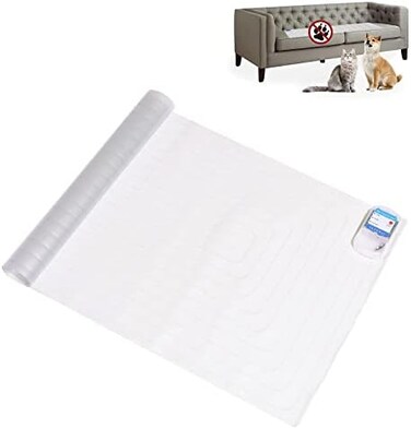 سجادة SEERWAY Scat Pet Shock Mat الداخلية، وسادات تدريب آمنة بالصدمات للكلاب والقطط، سجادة طاردة كهربائية تبقي الحيوانات الأليفة بعيدة عن الأريكة، الكنبة، سطح الطاولة، 3 أوضاع تدريب، مستطيلة الشكل 48