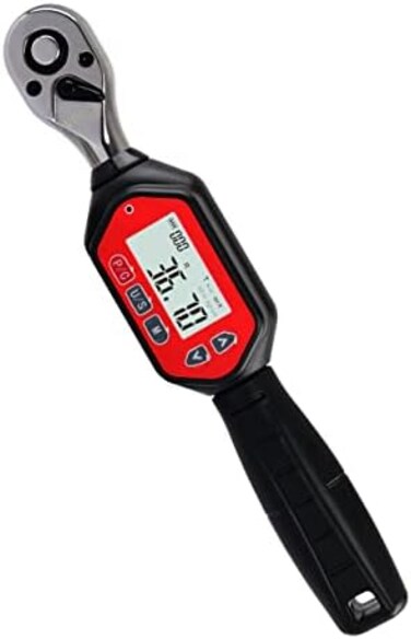 VPOER Digital Torque Wrench 3/8-inch Drive, 1. 33-44. 25 ft-lbs (1. 8-60 Nm(16-531 inch Poundwith BuzzerLED, Calibrated (VTWM-60, Red.