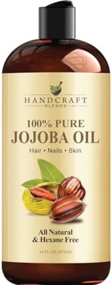 Handcraft Blends Jojoba Oil 16 fl. oz &ndash; 100% PureNatural Jojoba Oil for Skin, Face, and Hair &ndash; Deeply Moisturizing Anti-Aging Jojoba Oil for Men and Women.
