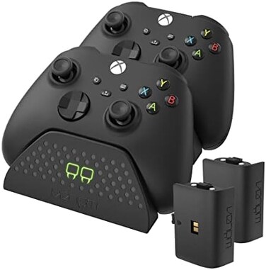 Venom Twin Docking Station with 2 x Rechargeable Battery Packs for Xbox Series X/S Controllers - Black, USB-C, 2 Count.