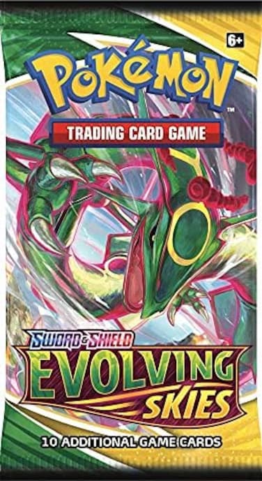 Pokemon TCG: SwordShield Evolving Skies Booster Pack (10 Cards.
