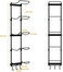 Kesito Yoga Mat Holder Wall Mount, Wall Rack Organizer, Storage Foam Roller and Block, with 5 Sectional and 3 Hooks for Hanging Yoga Strap, Resistance Bands at Fitness Class or Home Gym, Decor(Black.