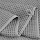 POLYTE Oversize, 60 x 30 in. , Quick Dry Lint Free Microfiber Bath Towel Set, 6 Piece (Gray, Waffle Weave.
