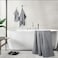 POLYTE Oversize, 60 x 30 in. , Quick Dry Lint Free Microfiber Bath Towel Set, 6 Piece (Gray, Waffle Weave.