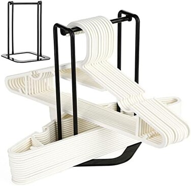 HAKDAY Hanger Storage Rack, Portable Hanger Organizer Rack, Hanger Stand Hanger Stacker Hanger Storage Holder Hanger Caddy for Closet Laundry Dry Cleaning Room.