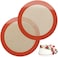 AMYONE Silicone Baking Mats, 2 PCS Round Silicone Mats for 9 Inch Cake Pan, Non-Stick Reusable Cookie Sheet Liners for Baking Pans for Cake/Bread/Pizza/Macaron/Pastry/Cookie/Bun/Pie.