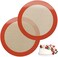 AMYONE Silicone Baking Mats, 2 PCS Round Silicone Mats for 9 Inch Cake Pan, Non-Stick Reusable Cookie Sheet Liners for Baking Pans for Cake/Bread/Pizza/Macaron/Pastry/Cookie/Bun/Pie.