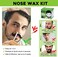 Auperwel Nose Wax Kit, 100g Nose Wax, 20 Applicators, Nostril Waxing Kit for Men and Women Painless Hair Removal with 15 Mustache Guards, and 10 Paper Cups, Nose Ear Wax Kit with 15-20 Uses.