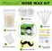 Auperwel Nose Wax Kit, 100g Nose Wax, 20 Applicators, Nostril Waxing Kit for Men and Women Painless Hair Removal with 15 Mustache Guards, and 10 Paper Cups, Nose Ear Wax Kit with 15-20 Uses.