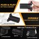 Xotic Tech 1pc 7-Way RV Blade Round to 4-Way Flat Conversion Wiring Adapter Compatible with Trailer Tow Hitch Plug Tailgate Light Connector.