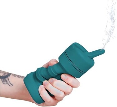 TUSHY Travel Bidet: CollapsibleExpandable for Discreet PortabilityRefreshing Clean for Home, Camping, OutdoorsTravel (Helps Hemorrhoid Relief, Peri Bottle for Postpartum Care, Takeoff Teal.
