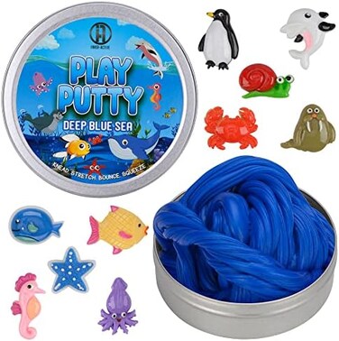 INNER-ACTIVE Play Putty Therapy Putty for Kids with Charms Deep Blue Sea Theraputty Soft Resistance, Increase Fine Motor Skills and Finger Strength, Physical and Occupational Therapy Toy.