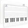 Scribbledo Keyboard Practice Dry Erase White Board 11 x 14 Inch Lapboard l Durable Portable Double Sided Music Whiteboard for Kids Students, Musicians and Home.