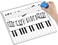 Scribbledo Keyboard Practice Dry Erase White Board 11 x 14 Inch Lapboard l Durable Portable Double Sided Music Whiteboard for Kids Students, Musicians and Home.