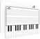 Scribbledo Keyboard Practice Dry Erase White Board 11 x 14 Inch Lapboard l Durable Portable Double Sided Music Whiteboard for Kids Students, Musicians and Home.