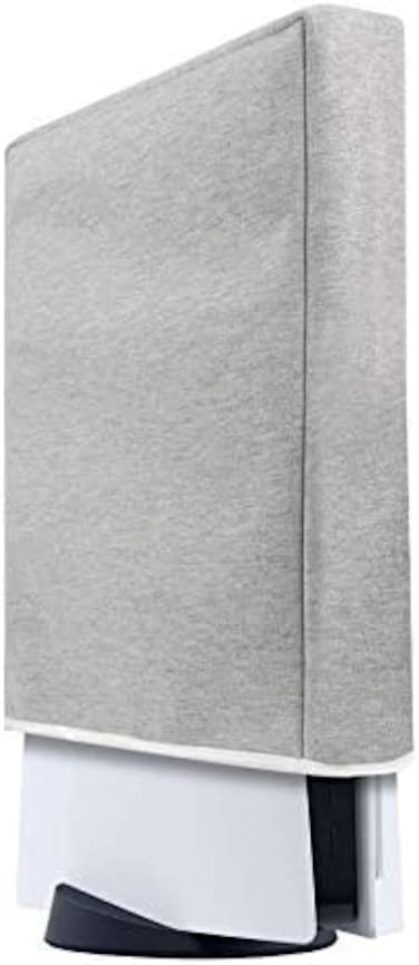 Raryars PS5 Console Dust Cover PS5 Dust Protector Custom Designed for Playstation 5 Console Disc EditionDigital Edition with Thick Cotton Precision Cut Easy Access Cable Port.