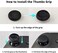 PlayVital Black Pure Series Anti-Slip Silicone Cover Skin for ps5 Controller, Soft Rubber Case for ps5 Wireless Controller with Black Thumb Grip Caps.