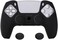 PlayVital Black Pure Series Anti-Slip Silicone Cover Skin for ps5 Controller, Soft Rubber Case for ps5 Wireless Controller with Black Thumb Grip Caps.