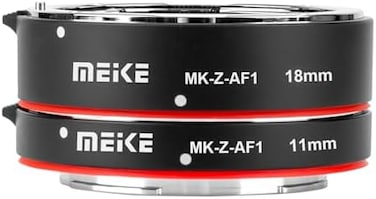Meike MEKE MK-Z-AF1 11mm 18mm Full Frame Macro Metal AF Auto Focus Extension Tube Adapter Ring Kit Compatible with Nikon Z Series Cameras Z5 Z6 Z7 Z50 Z6II Z7II.