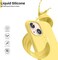 ORNARTO Compatible with iPhone 13 Mini Case, Slim Liquid Silicone 3 Layers Full Covered Soft Gel Rubber with Microfiber Case Cover 5. 4 inch-Lemon Yellow.