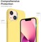 ORNARTO Compatible with iPhone 13 Mini Case, Slim Liquid Silicone 3 Layers Full Covered Soft Gel Rubber with Microfiber Case Cover 5. 4 inch-Lemon Yellow.