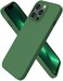 ORNARTO Compatible with iPhone 13 Pro Case 6. 1, Slim Liquid Silicone 3 Layers Full Covered Soft Gel Rubber Case Cover 6. 1 inch-Clover Green.