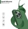 ORNARTO Compatible with iPhone 13 Pro Case 6. 1, Slim Liquid Silicone 3 Layers Full Covered Soft Gel Rubber Case Cover 6. 1 inch-Clover Green.