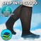 Gooi Extra Wide Socks for Swollen Feet Soft Stretch up to 30" Seniors Diabetics Men Women 10-13 13-15 Non Binding Loose Fitting Top Bariatric Neuropathy Lymphedema Edema Cast Over The Calf Plus Size,.