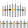 Lothee Shank Tungsten Carbide Micro Drill Bits Set, Tungsten Steel PCB Print Circuit Board Flute CNC Router Bits for Rough Stone Print Circuit Board Jewelry Engraving (30 Pcs, 0. 3-1. 2 mm.
