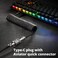 كابل GUNMJO Pro المخصص ذو الغلاف المزدوج USB-C للوحة مفاتيح الألعاب، كابل لوحة مفاتيح ميكانيكية ذو غلاف مزدوج مع غطاء معدني قابل للفصل، 1.5 متر USB-C إلى USB-A، لون أسود كربوني.