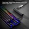 كابل GUNMJO Pro المخصص ذو الغلاف المزدوج USB-C للوحة مفاتيح الألعاب، كابل لوحة مفاتيح ميكانيكية ذو غلاف مزدوج مع غطاء معدني قابل للفصل، 1.5 متر USB-C إلى USB-A، لون أسود كربوني.