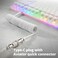 كابل GUNMJO Pro المخصص ذو الغلاف المزدوج USB-C للوحة مفاتيح الألعاب، كابل لوحة مفاتيح ميكانيكية ذو غلاف مزدوج مع غطاء معدني قابل للفصل، 1.5 متر USB-C إلى USB-A، اللون الأبيض.