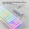 كابل GUNMJO Pro المخصص ذو الغلاف المزدوج USB-C للوحة مفاتيح الألعاب، كابل لوحة مفاتيح ميكانيكية ذو غلاف مزدوج مع غطاء معدني قابل للفصل، 1.5 متر USB-C إلى USB-A، اللون الأبيض.