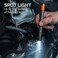NEBO Inspector 500Pen Light, 500 Lumen LED Rechargeable Pocket Size Pen Flashlight with Steel Pocket Clip, USB Charging Cable, IPX7 Waterproof, and Magnetic Base, Gunmetal Gray.