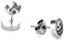 Wydmire Happy Unhappy Stud Smiley Face Anime Stud Earring Cosplay Accessory.
