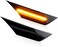APMAT Dark Smoked Lens Full LED Amber Front Side Marker Light Replacement Turn Signal Lamp for Honda Civic 10th Gen 2016-2021 Coupe Hatchback with T10 Bulbs, 2PCS.