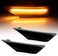 APMAT Dark Smoked Lens Full LED Amber Front Side Marker Light Replacement Turn Signal Lamp for Honda Civic 10th Gen 2016-2021 Coupe Hatchback with T10 Bulbs, 2PCS.