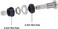 Vaincre 4 PCS TR416 Metal Valve Stems, High Pressure Tire Valve Stems Outer Mount Fits 0. 453" and 0. 625" Rim Hole, 1 1/2" Long (Silver.