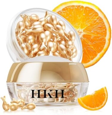 HKH Vitamin C Serum for Face, Anti Aging Serum with Hyaluronic Acid Supplements, Vitamin E, Reduces Wrinkles, Dark Spot Remover for Face, Retinol Serum for Face, Face Serum for Women.